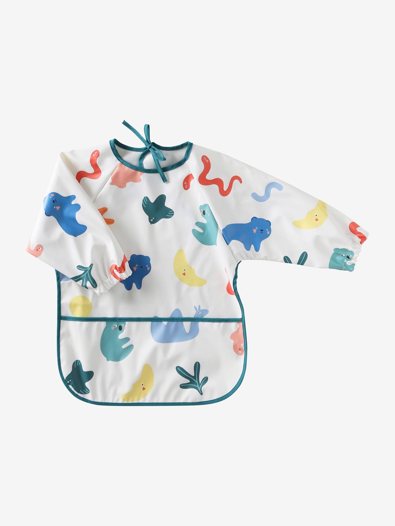 Vertbaudet - Bavoir tablier manches longues multicolore