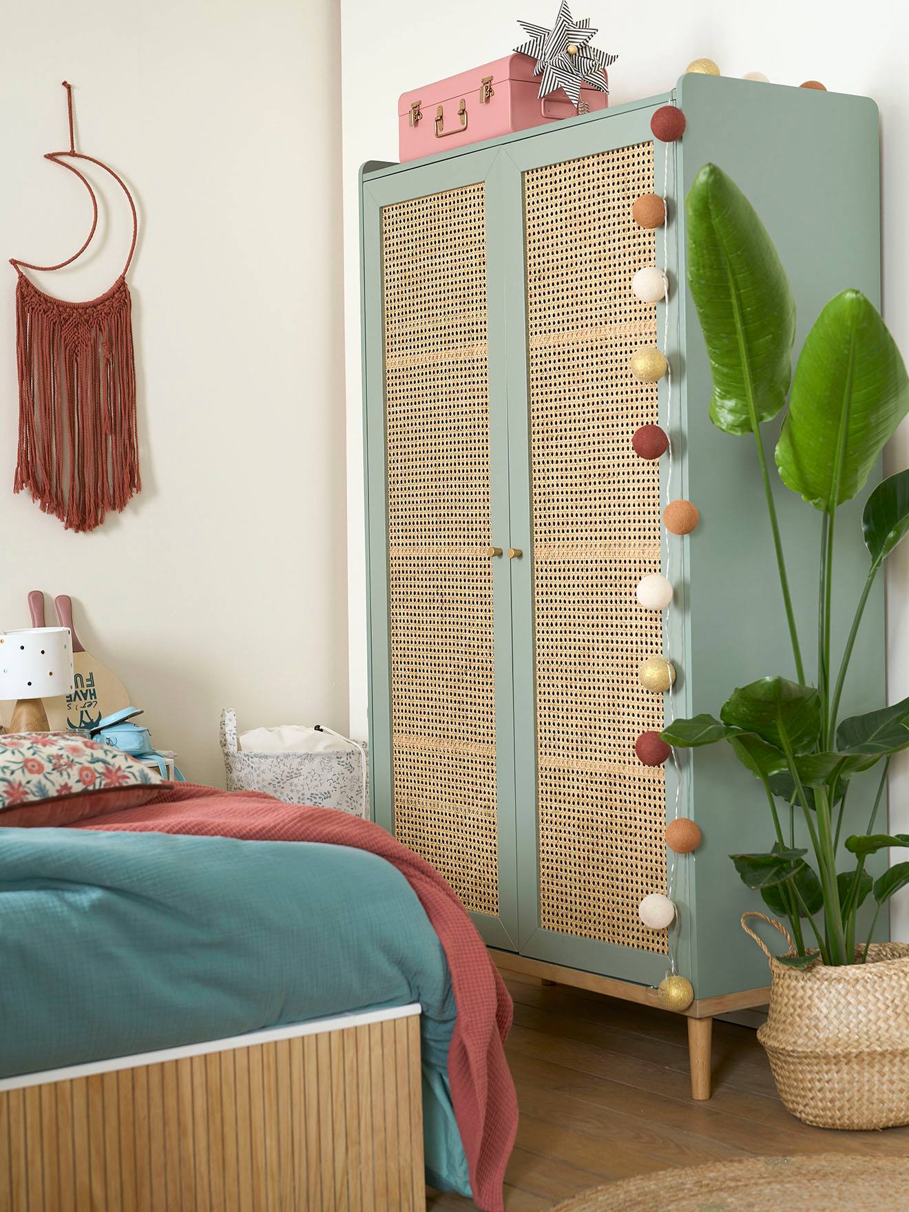 Armoire cannage POÉSIE vert