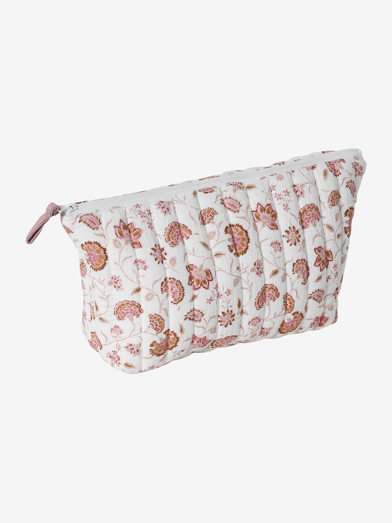 Trousse de toilette enfant en gaze de coton écru