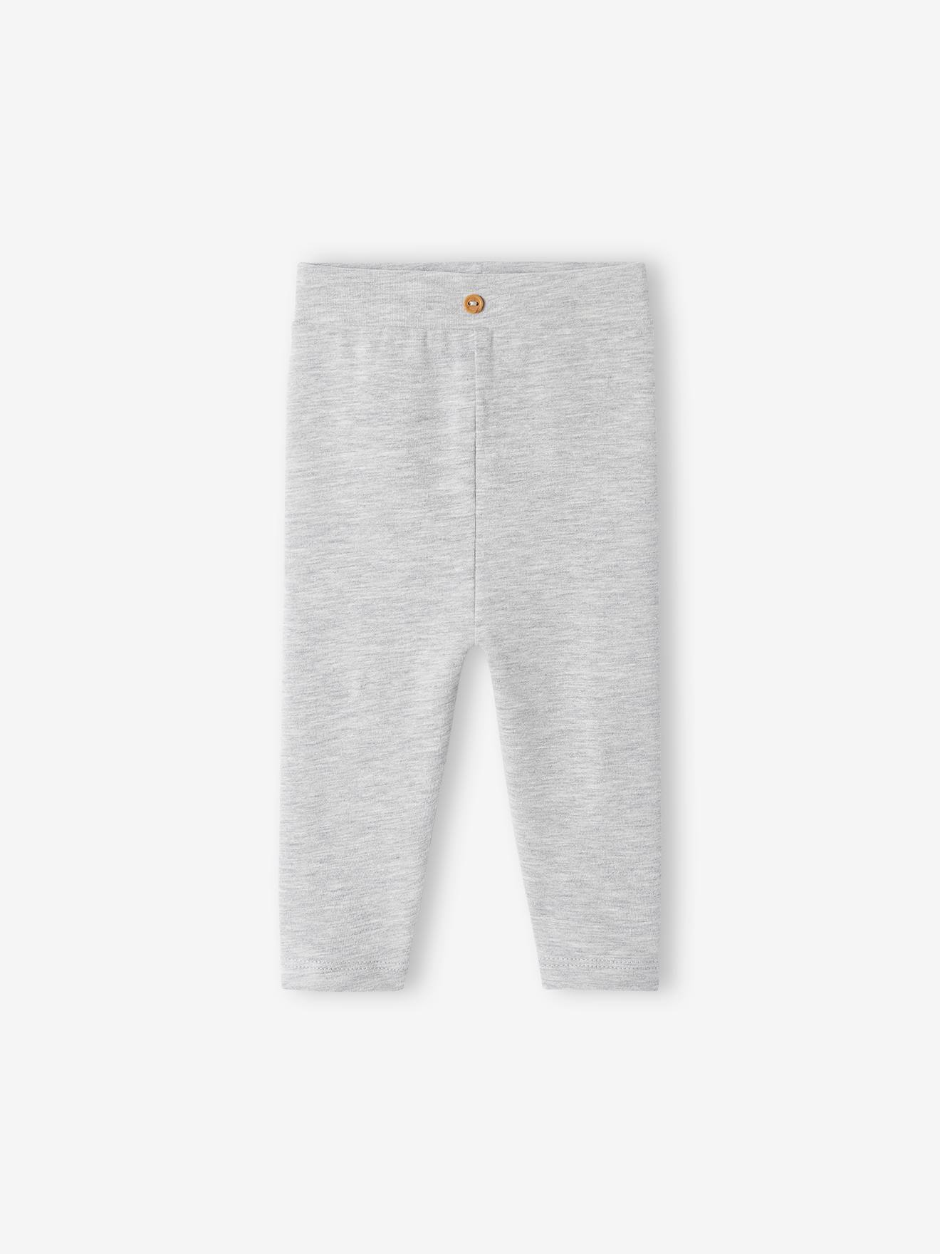 Legging bébé coton biologique gris chiné
