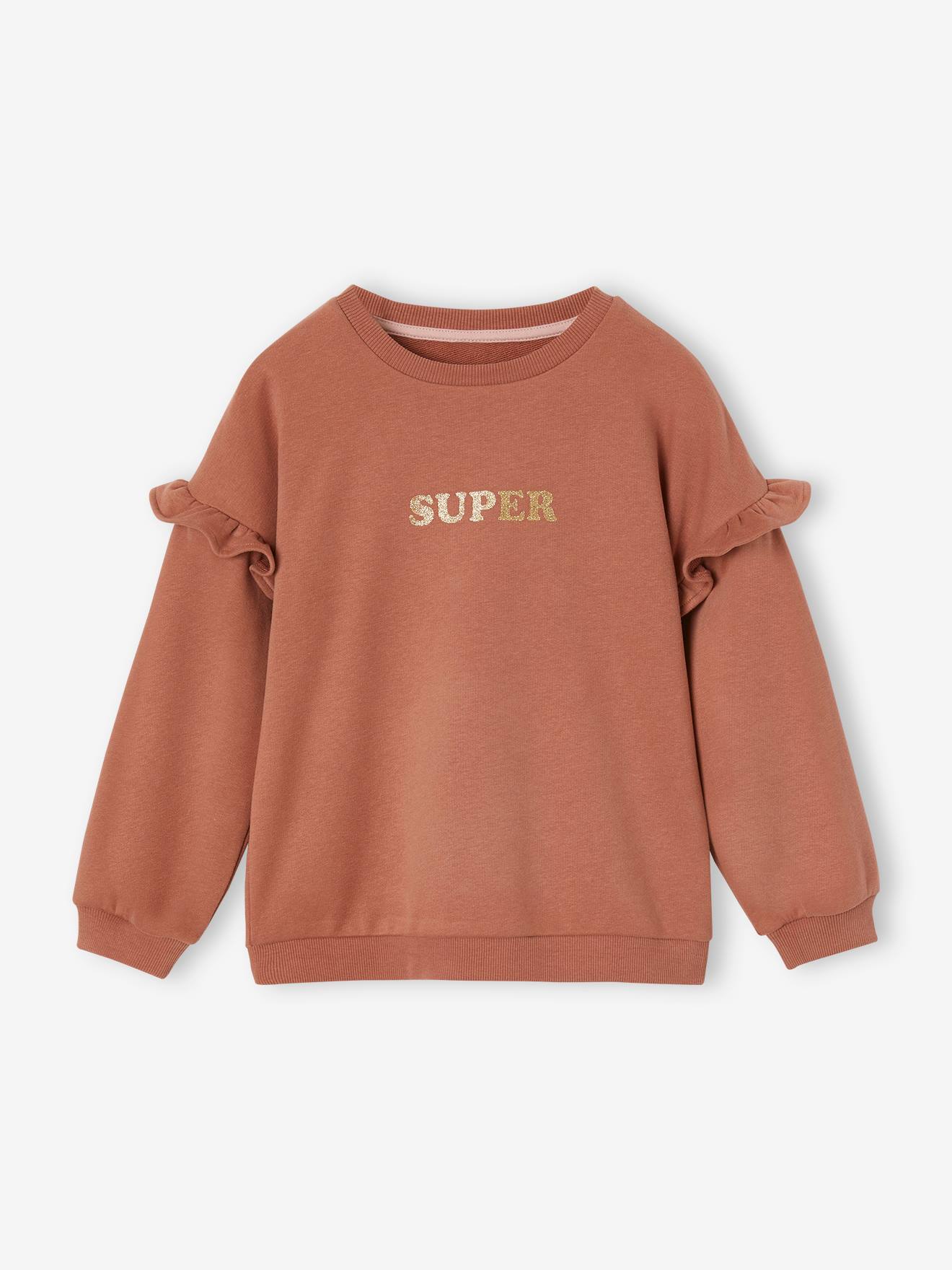 Sweat Fille The Children's Place Blanc Cœurs, Taille XXL-16, Polaire Doux