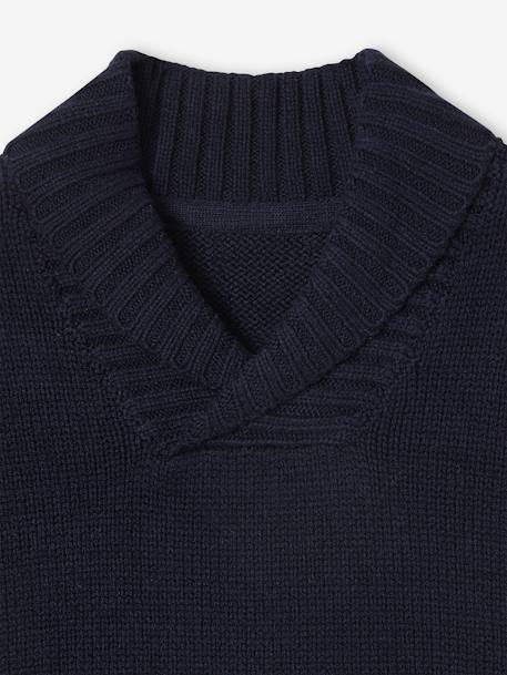 Pull Col Tunisien Garçon VERTBAUDET - 100% Coton - Menthe 12A