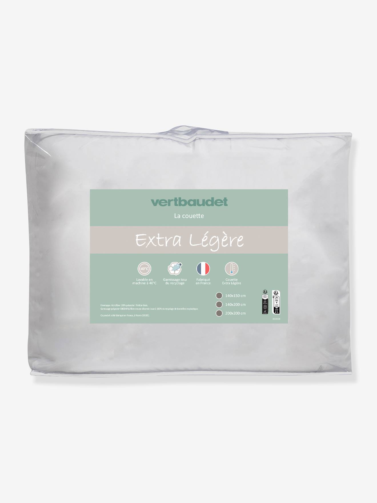 Vertbaudet - Couette microfibre toucher doux blanc