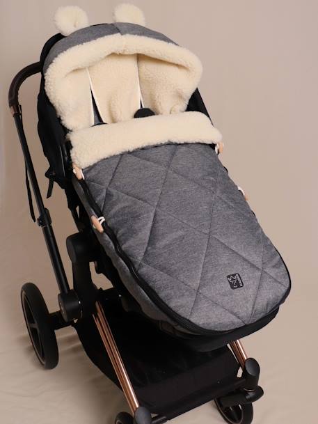 Kaiser - Chancelière poussette XL EARS WOOL gris