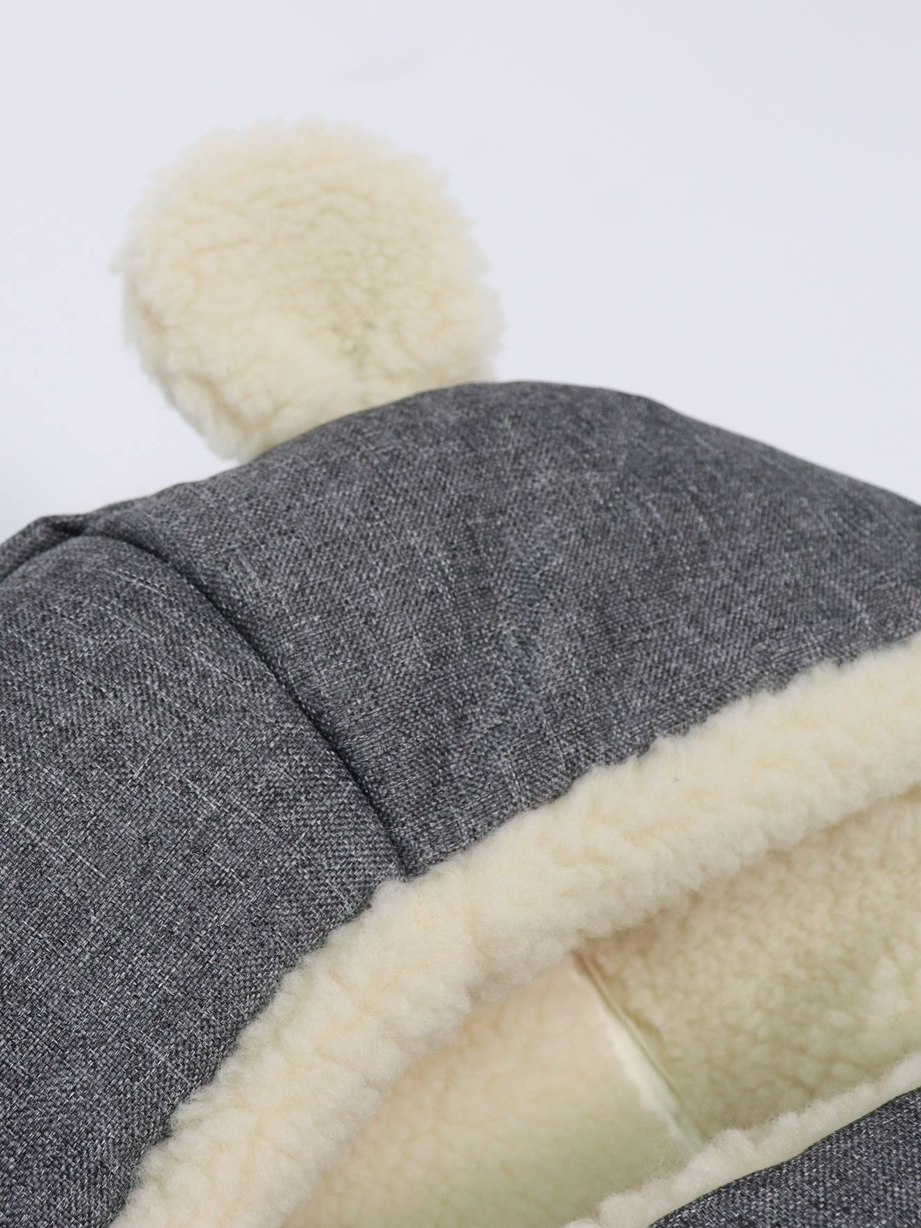Chancelière poussette XL EARS WOOL gris (Kaiser) - Image 1