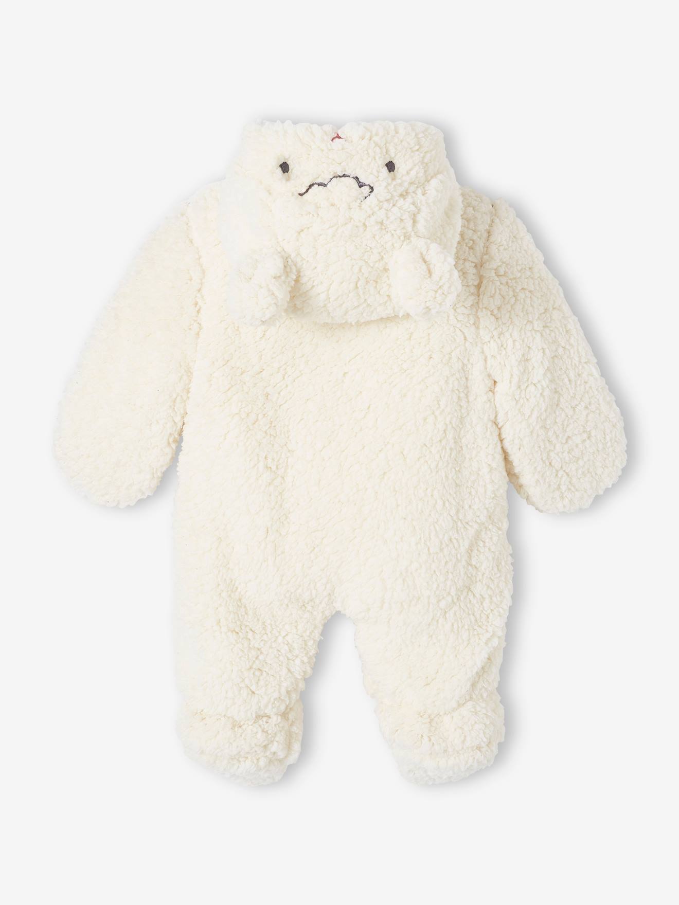 Combipilote "mouton" bébé en fausse fourrure écru (Vertbaudet) - Image 1