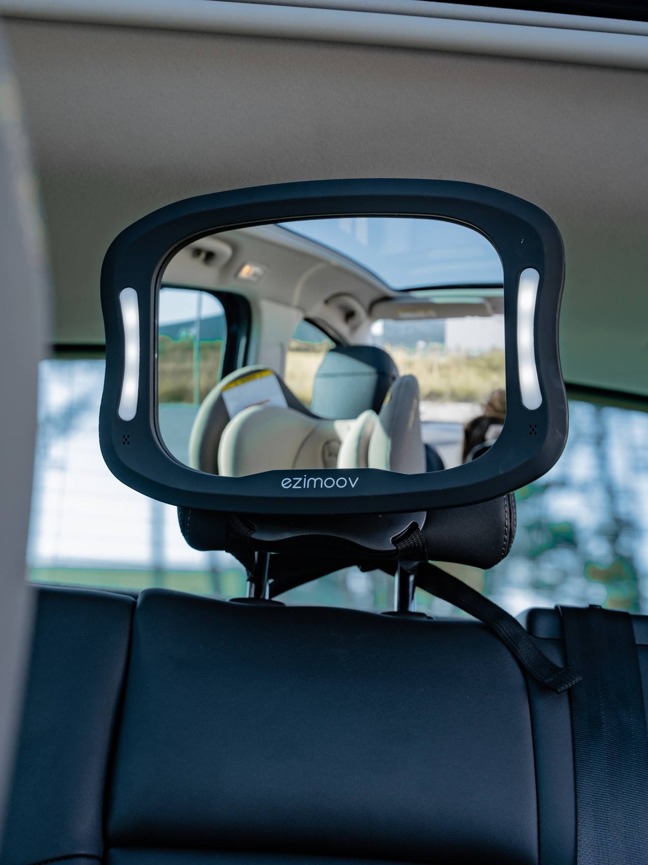 Miroir pour siège de voiture EZI Mirror LED Eco-conçu noir