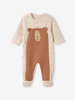 -Pyjama bébé mixte en molleton ouverture pont pressionnée 