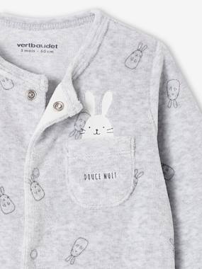 Pyjama Velours Lapin Fille - Vertbaudet, Manches Longues, Pantalon, 75% Coton, Doux Et Chaud