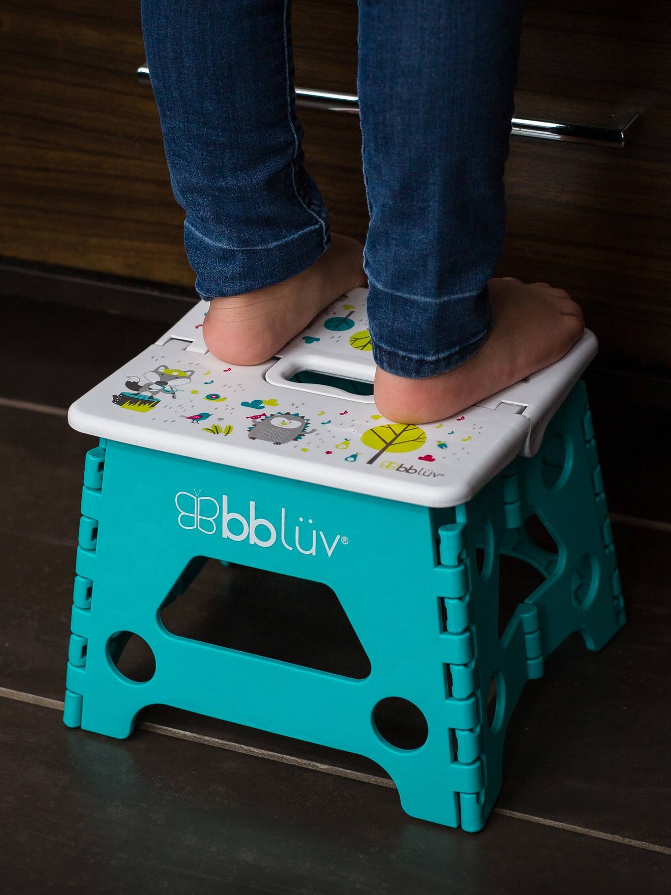 Escabeau pliable STËP bleu