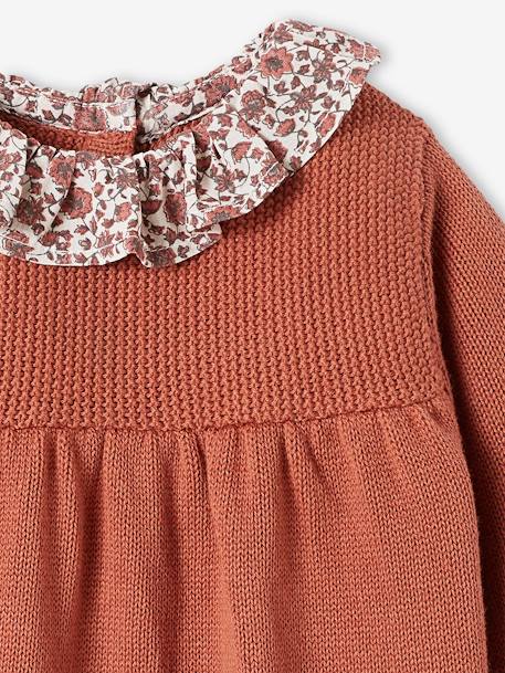 VERTBAUDET Robe bébé en Molleton Rose poudré 3M(60CM VERTBAUDET Robe bébé en Molleton Rose poudré 3M(60CM