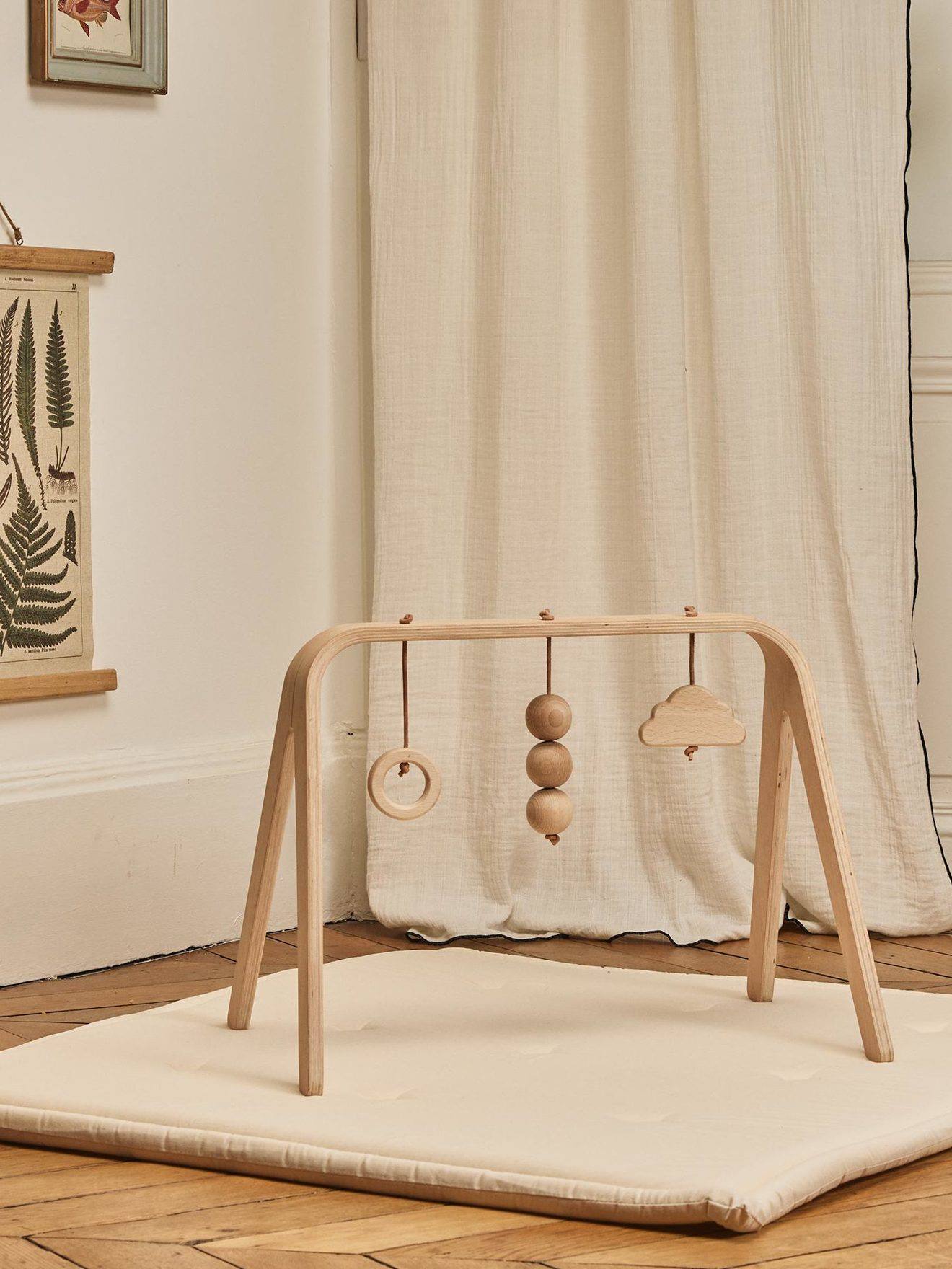 Arche d'éveil NAHO avec Jouets en Bois CHARLIE CRANE bois