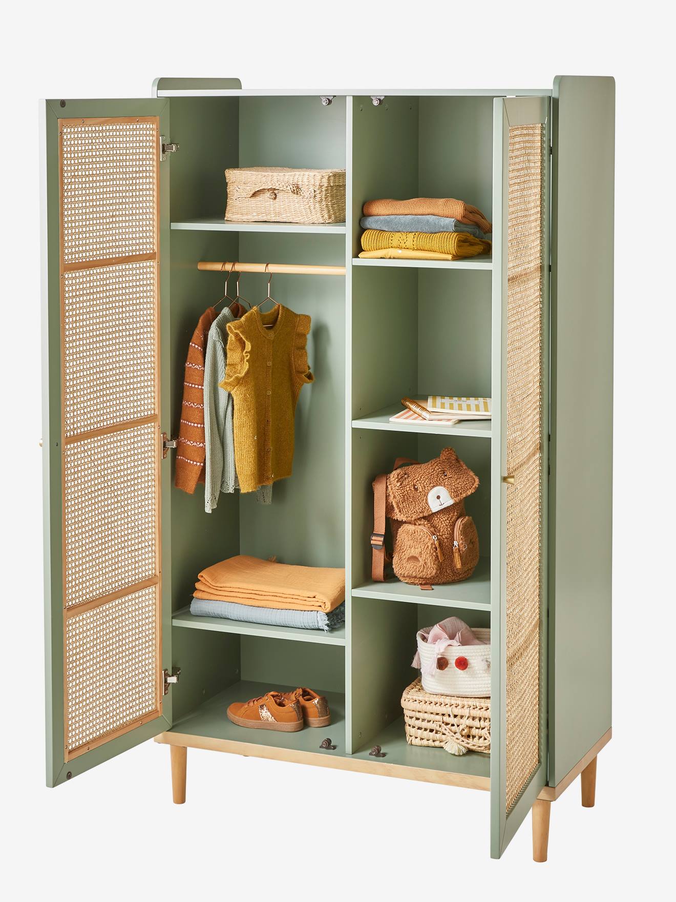 Armoire cannage POÉSIE vert (Vertbaudet) - Image 3