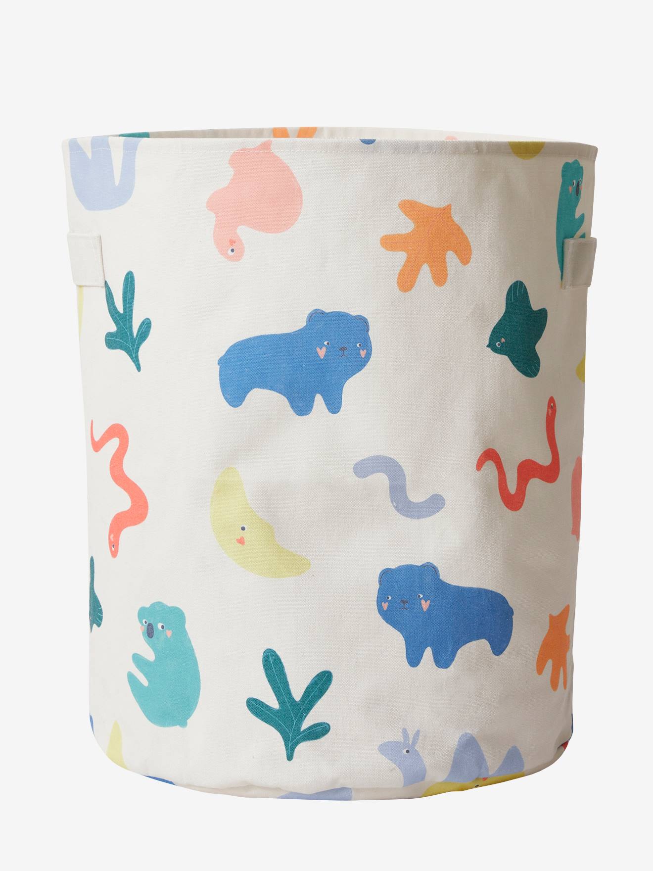 Panier de rangement XL imprimé ARTISTE blanc imprimé