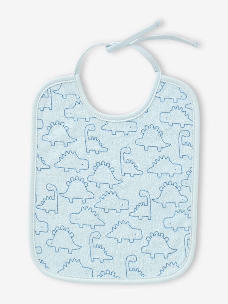 Lot 7 bavoirs bleu ciel+imprimé jungle+vert d'eau 3 - vertbaudet enfant 