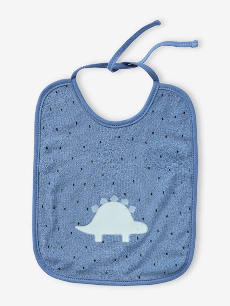 Lot 7 bavoirs bleu ciel+imprimé jungle+vert d'eau 2 - vertbaudet enfant 