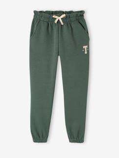 -Pantalon jogging en molleton fille ceinture paperbag