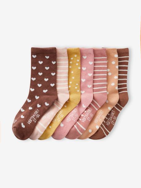 Fille-Lot de 7 paires de chaussettes fille semainier