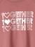 T-shirt sport motif brillant Together fille manches longues raglan vieux rose 3 - vertbaudet enfant 