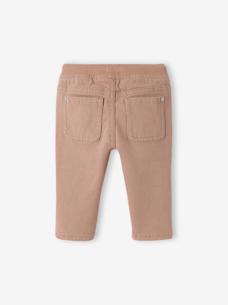 Pantalon en sergé doublé bébé garçon beige poudré+chamois+Encre+vert bouteille 2 - vertbaudet enfant 