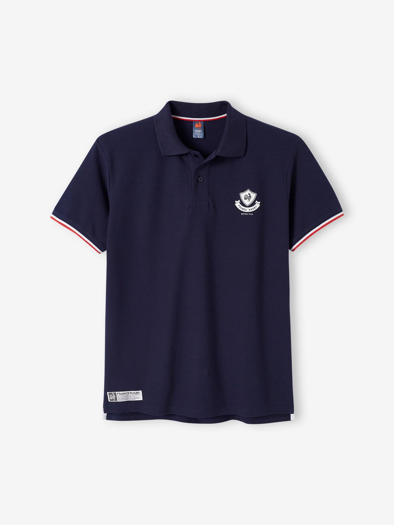 Polo adulte manches courtes France Rugby® marine