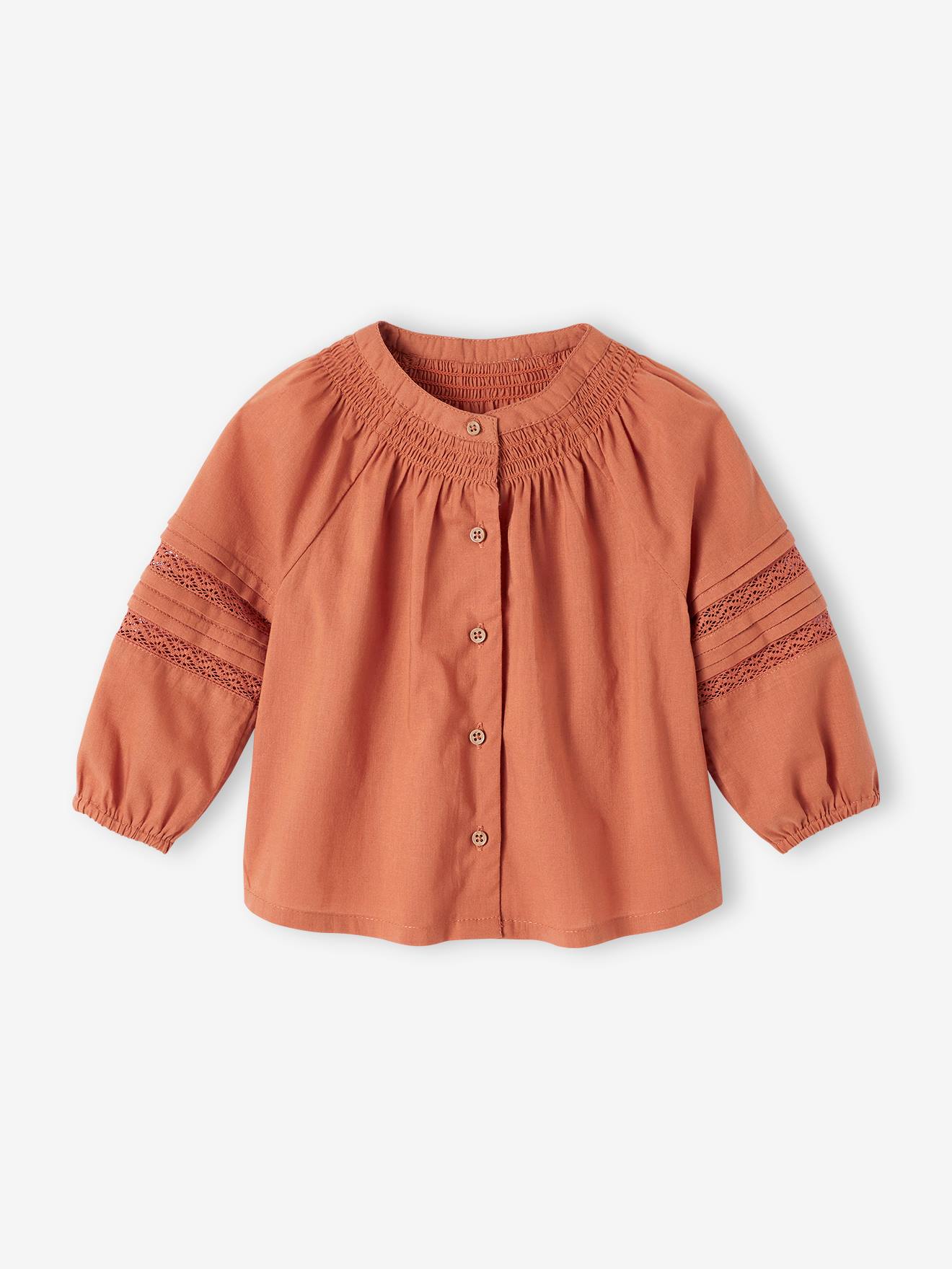 Blouse fantaisie bébé rouille
