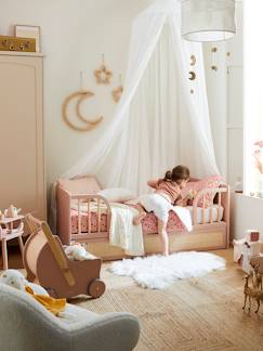 Lit Bébé évolutif 70x140cm avec tiroir de rangement en cannage POESIE  - vertbaudet enfant