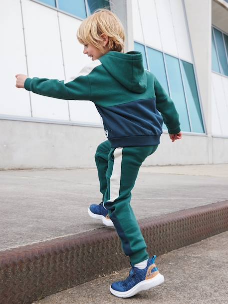 Sweat zippé à capuche effet colorblock sport garçon bordeaux+gris chiné+ocre+vert sapin 17 - vertbaudet enfant 