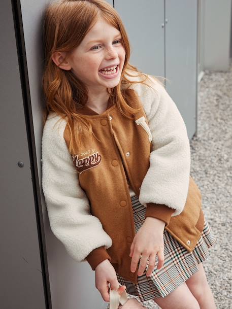 Fille-Manteau, veste-Veste-Blouson teddy en lainage et sherpa fille animation en bouclettes