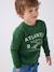 Sweat Basics motifs graphiques garçon blanc chiné+bleu nuit+bordeaux+noix de pécan+vert 27 - vertbaudet enfant 