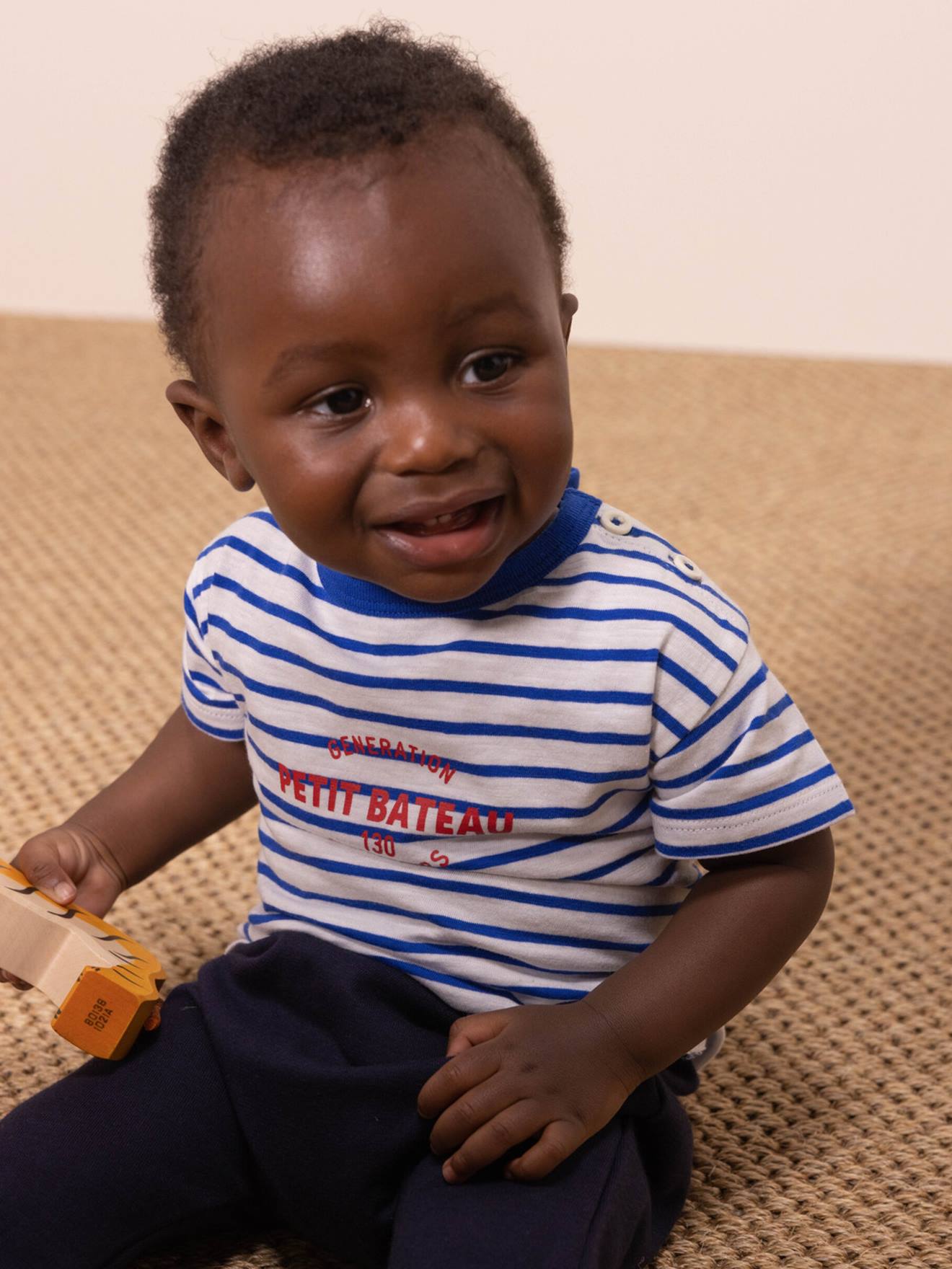T-shirt manches courtes en coton bio PETIT BATEAU blanc