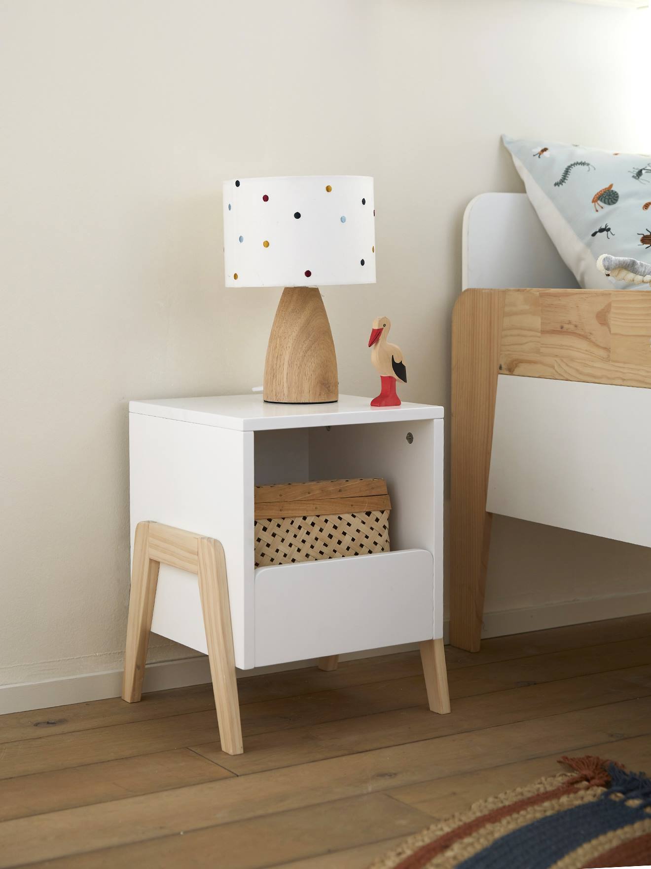 Chevet enfant LIGNE RÉTRO blanc