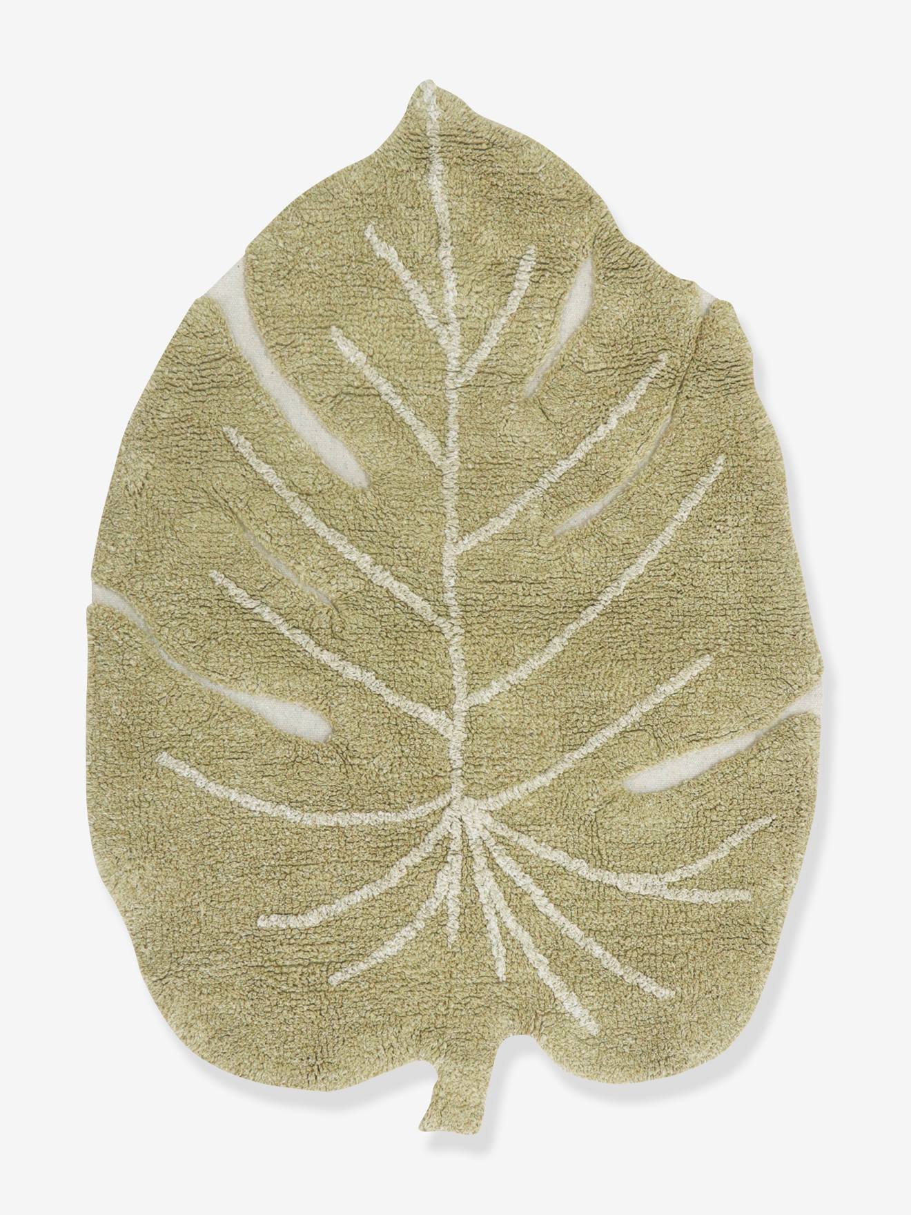 Tapis coton Lavable Mini Monstera - vert