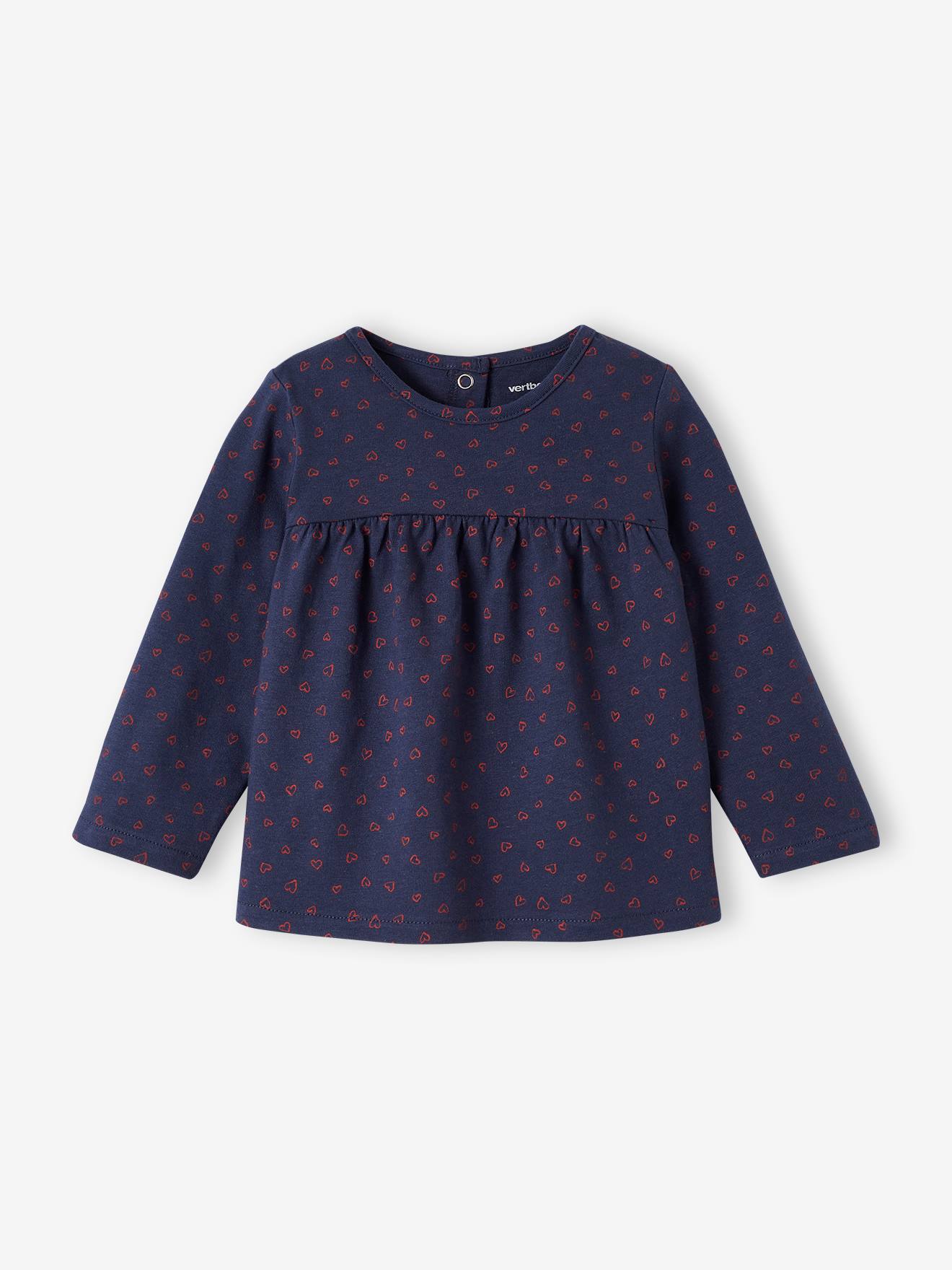 T-shirt imprimé bébé fille bleu nuit