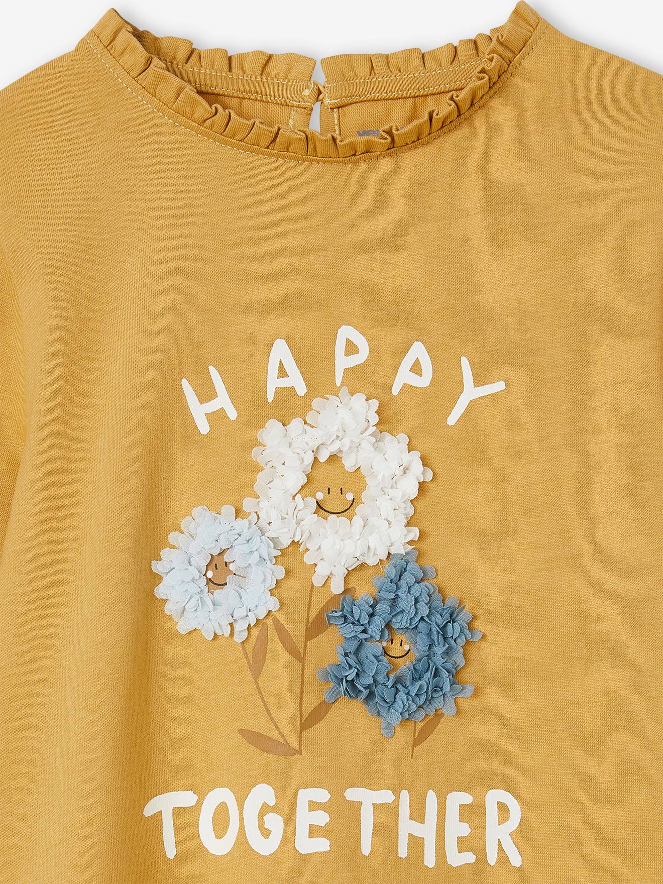 T-shirt Fille Marks And Spencer Floral Noir - 10-11 Ans - Manches Longues