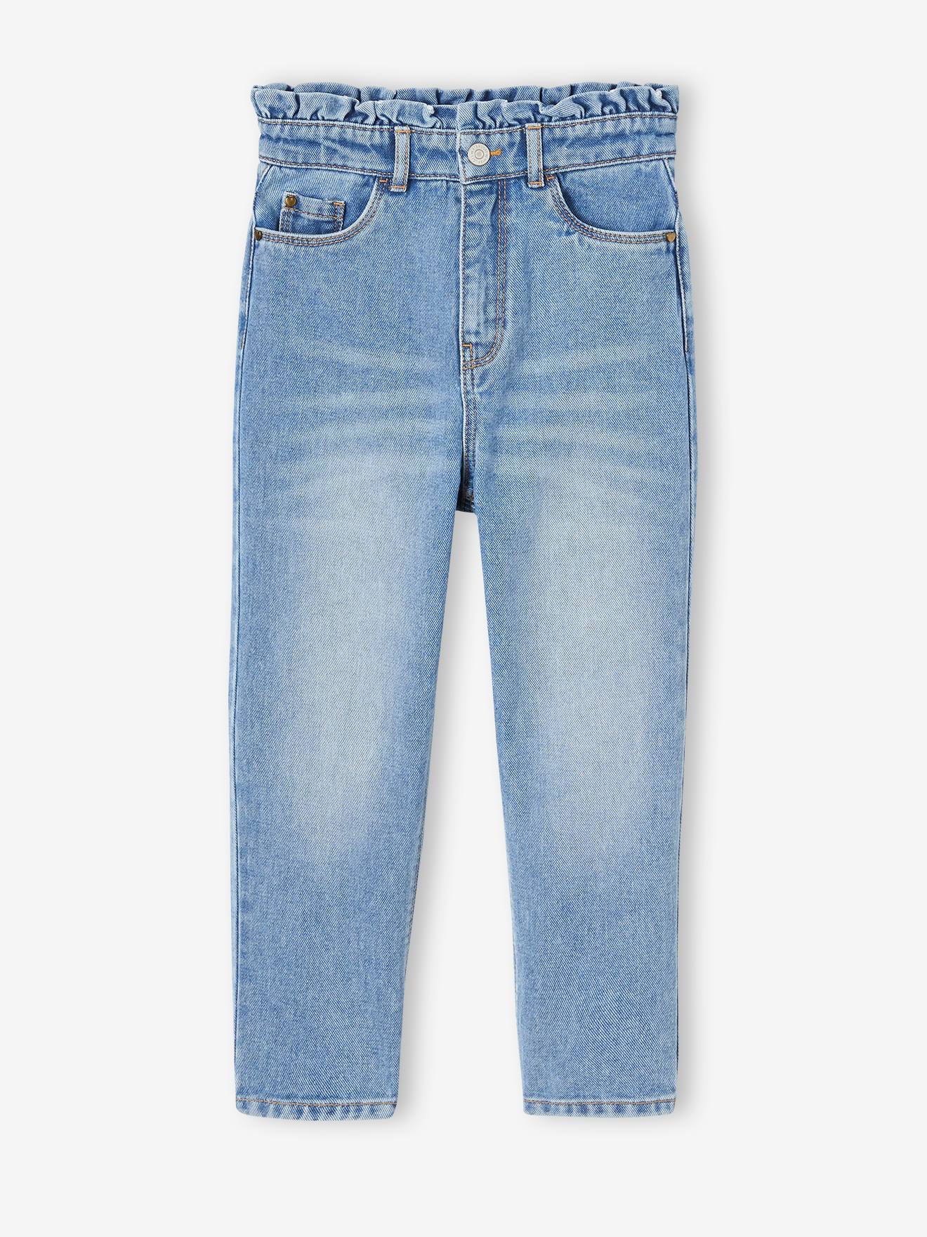 Jean Mom poches coeur au dos fille stone