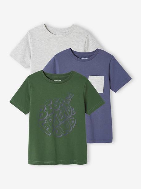 Garçon-Lot de 3 t-shirts garçon manches courtes