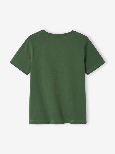 Lot de 3 T-shirts Basics garçon manches courtes blanc chiné+bleu azur+bordeaux+cappuccino+vert+vert d'eau 34 - vertbaudet enfant 