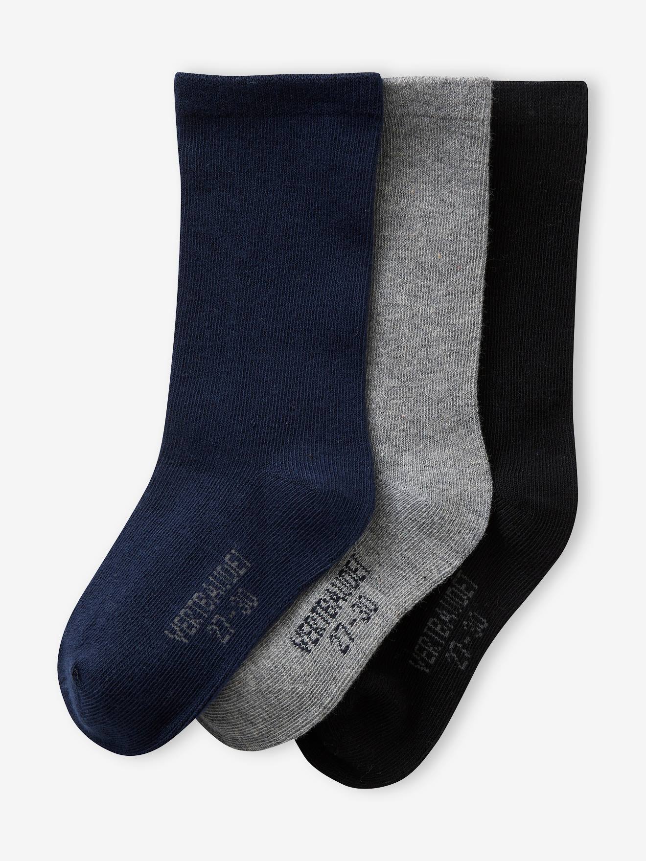 Lot de 3 paires de chaussettes garçon marine