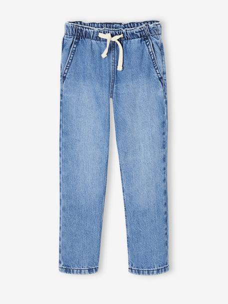 Jean garçon large facile à enfiler denim black+denim bleached+denim brut+gris+stone 40 - vertbaudet enfant 