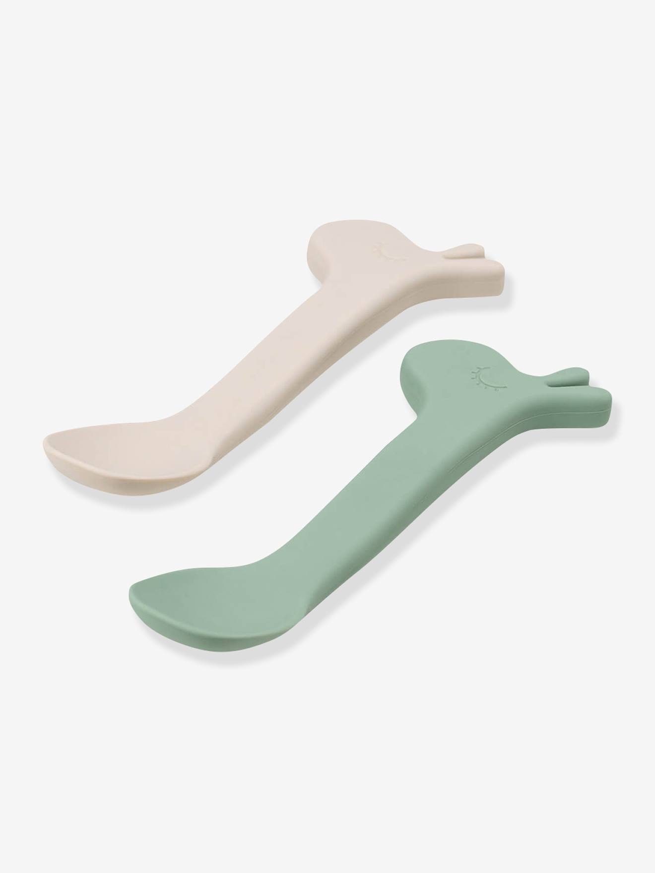 Lot de 2 cuillères en silicone Lalee vert (Done by deer) - Image 1