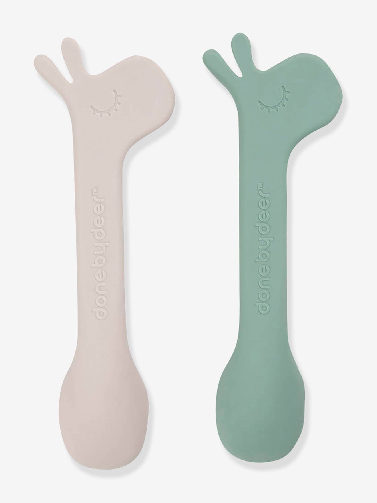 Lot de 2 cuillères en silicone Lalee vert (Done by deer) - Image 2