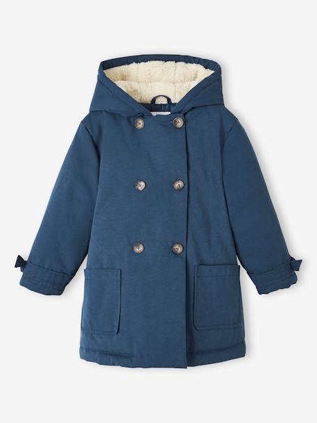 Manteau En Laine Rose Avec Capuche Amovible Pour Fille - Taille 6X - Marque Lesy - Occasion Très Bon état