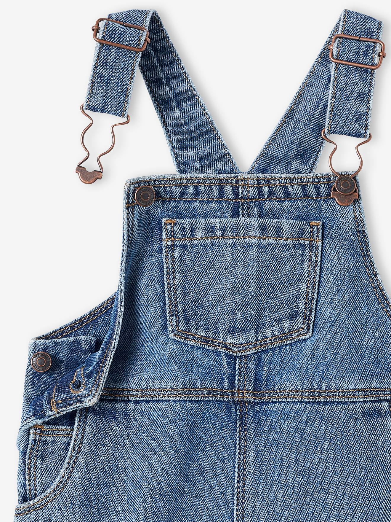 Salopette bébé en denim stone (Vertbaudet) - Image 2