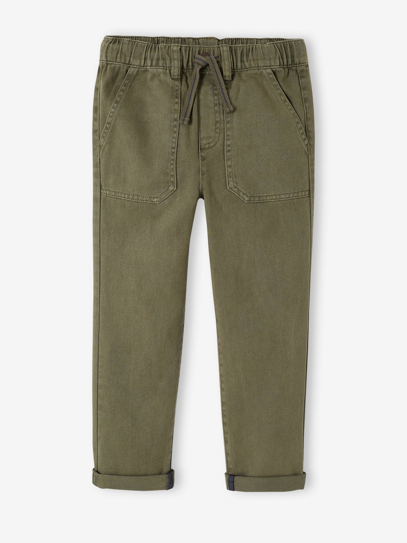 Pantalon style charpentier facile à enfiler garçon lichen
