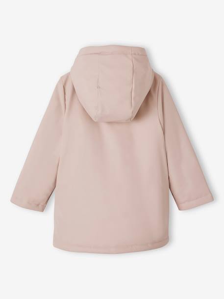 Ciré fille à capuche doublé sherpa anthracite+indigo+multicolore+rose pâle 18 - vertbaudet enfant 