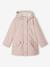 Ciré fille à capuche doublé sherpa anthracite+indigo+multicolore+rose pâle 16 - vertbaudet enfant 