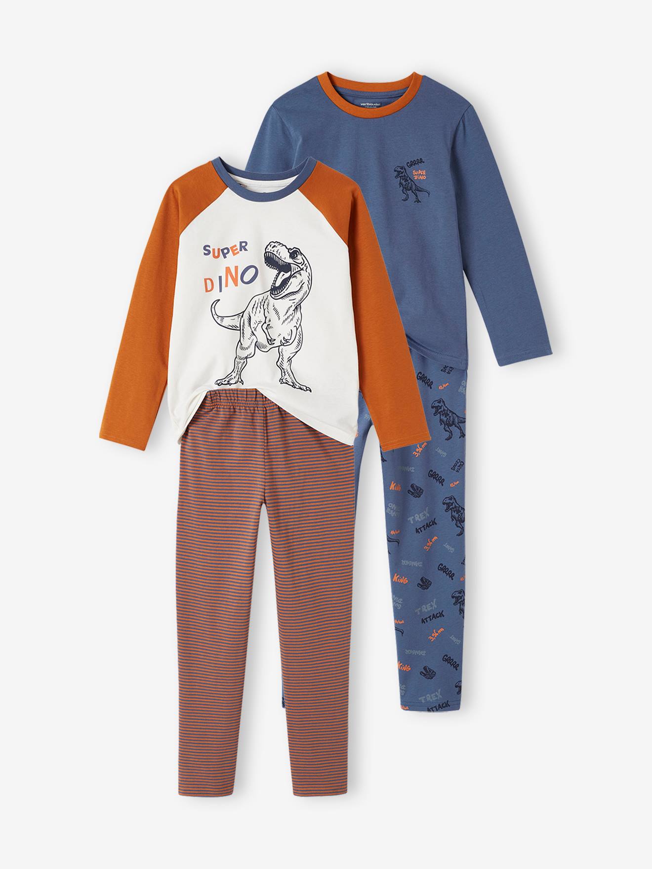 Lot de 2 pyjamas dino garçon indigo