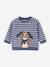 Sweat bébé en molleton rayé bleu+rayé vert+tomette+vert sapin 1 - vertbaudet enfant 