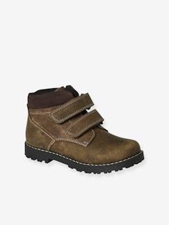 -Boots scratchées et zippées en cuir enfant collection maternelle